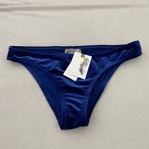 Jessica Simpson size Small Blue Bikini Bottoms.  Moderate coverage in rear.  NWT